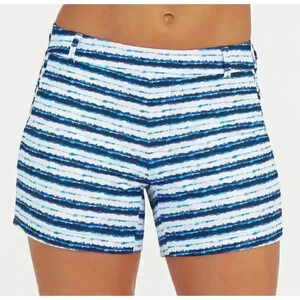 Spanx Sunshine Shorts Blue Painted Stripes Small